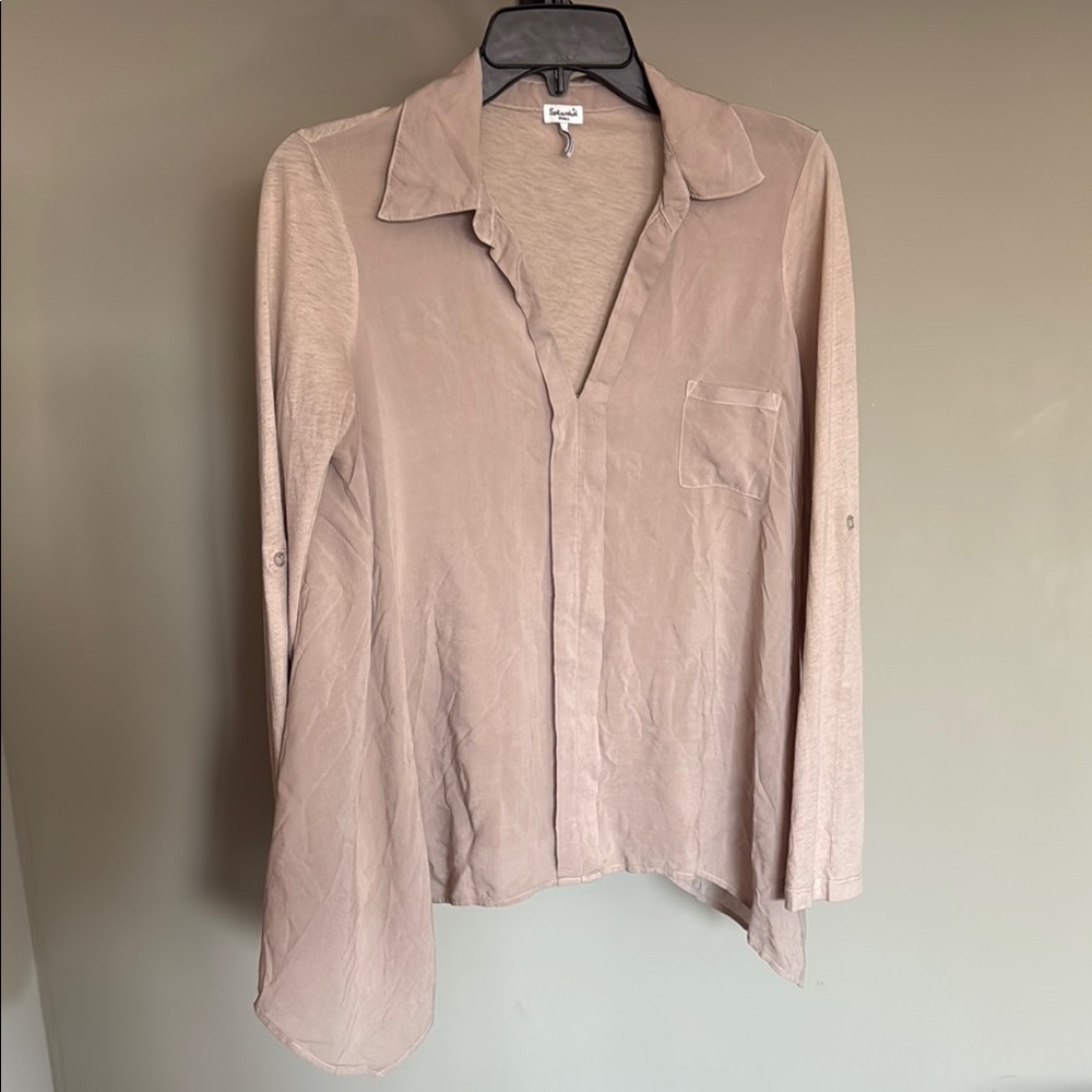 Beige Splendid Long Sleeve Blouse